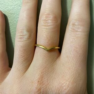 Pandora wishbone gold ring size 54 or 7